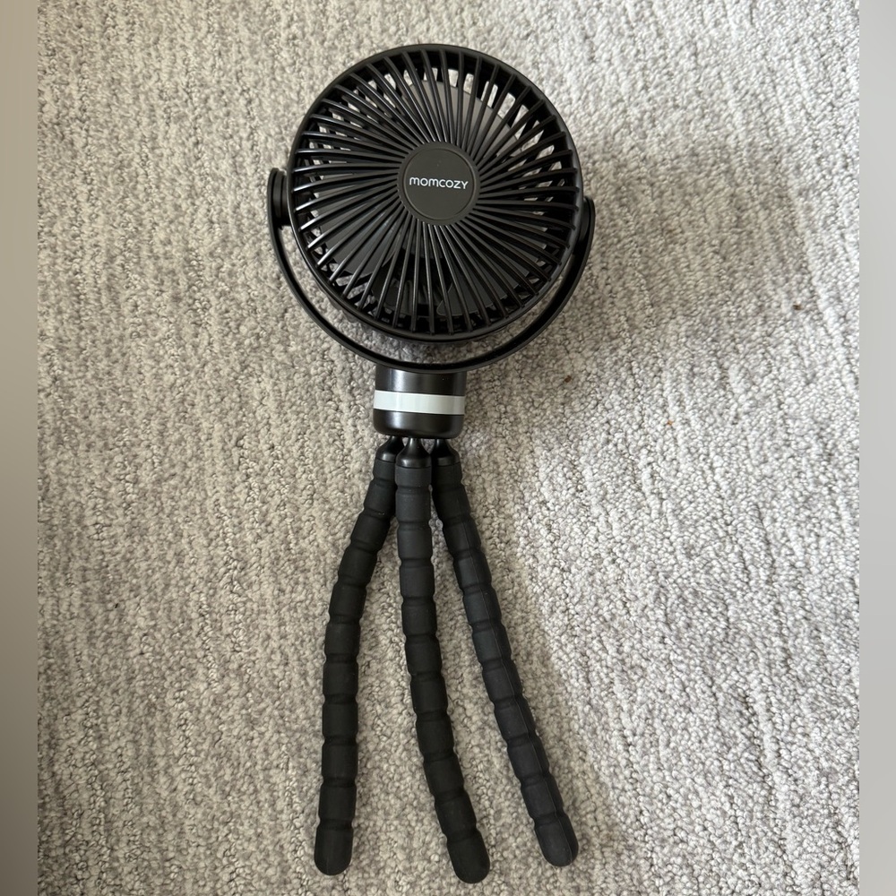 Momcozy Black Portable Stroller Fan with Flexible Tripod